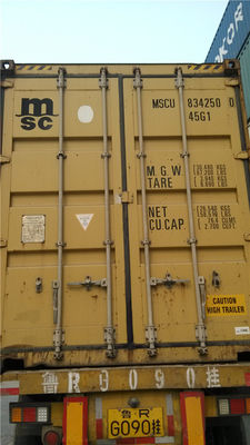 Chiny Yellow Steel 20 stóp Używane kontenery towarowe profesjonalne do transportu ładunków dostawca